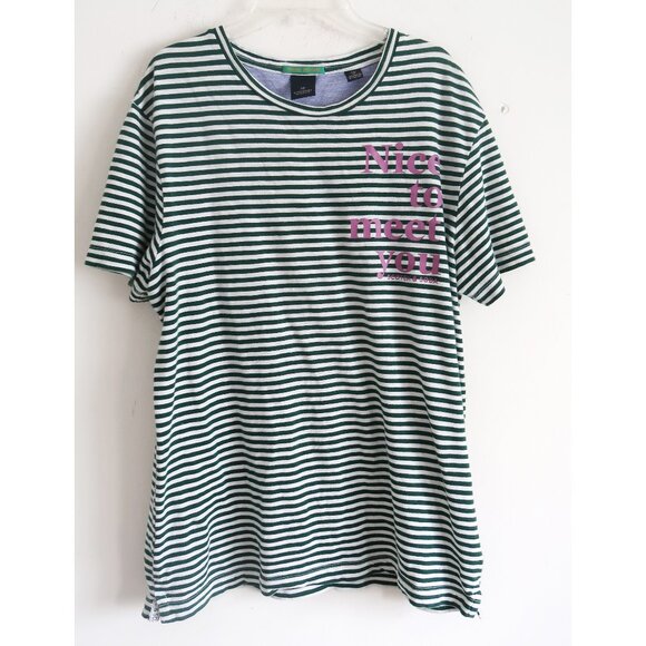Scotch & Soda "Nice To Meet You" Striped Tee - Size M - Picture 1 of 11